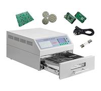 Desktop Reflow Oven 1500W T962A Automatic Reflow Soldering Machine 300 x 320 mm Professional Infrared Heater Soldering Station with Hot Air Circulation for PCB SMT Soldering Proofing