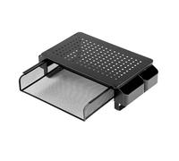 Desktop Screen Stand with Ventilation Drawer Pen Holder for Computer Laptop Printer Metal Screen Stand with Storage Multi Functional Storage