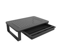 Desktop Screen Stand with Ventilation Drawer Pen Holder for Computer Laptop Printer Metal Screen Stand with Storage Multi Functional Storage
