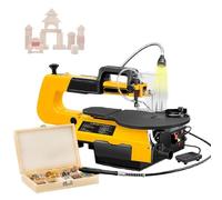 Desktop Scroll Saw, Two Direction Multifunctional Wood Cutting Machine with Stepless Speed Control, Electric Fret Saw with 45° Adjustable Table, for Woodworking, Crafting and DIY(Multi-Function)