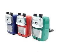 Desktop Sharpener Metal Desktop Pencil Sharpener Rotary Pencil-Metal Heavy Duty Body for Office Study Child Student 3 Colors Random Color 11 * 8.5cm (Blue/Red/Green)