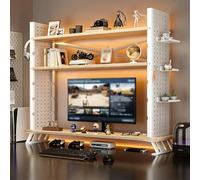 Desktop Shelf 2 Tier Desktop Shelf Organizer, Desktop Bookshelf Storage Shelves for Computer Desk, Metal Desk with Storage Rack, Multifunctional Desktop Organizer Shelf(White,3-Tier)