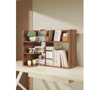 Desktop shelves & office shelves, L Desktop Bookshelf organizer, 3-Tier Computer Desktop Bookcase, Desk Hutch Top Only, Desk Organizer Shelf, Multipurpose Desktop Display Rack for Dorm Office Home(Whi
