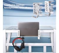 Desktop Side Organizer - Tool-Free Laptop Stand, Durable Adjustable Mount Provides Stable, Keeps Devices Elevated and Cool | Ideal for Study Desks, Workstations, and Professional Office Setups