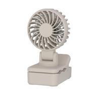 Desktop Small Fan - Portable USB Rechargeable Silent Clip Travel Fan | Strong Cooling, Powerful Airflow Machine for Work, Home, Beach | Compact Personal Fan