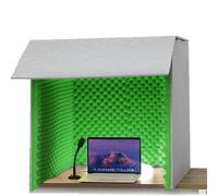 Desktop Soundproof Cover - Portable Recording Booth for Home Studio Microphone & Equipment Isolation for Podcasting Singing Gaming Voice Over & Streaming E