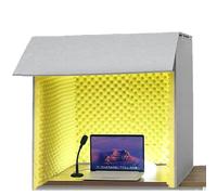 Desktop Soundproof Cover - Portable Recording Booth for Home Studio Microphone & Equipment Isolation for Podcasting Singing Gaming Voice Over & Streaming E
