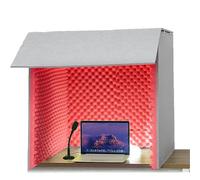 Desktop Soundproof Cover - Portable Recording Booth for Home Studio Microphone & Equipment Isolation for Podcasting Singing Gaming Voice Over & Streaming E