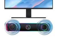 Desktop Speaker - 32x6x5.2cm Wired Portable Soundbar Table Speaker | Table Speaker With 3.5mm Audio Jack Connection | Small Speaker 60Hz To 15KHz For Com