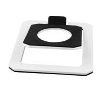 Desktop Speaker Stands for Computer PC Tabletop Monitor - 13.5 cm x 11.2 cm Metal Mounts with Damping Foam Padding, Compatible with Com(WHITE)