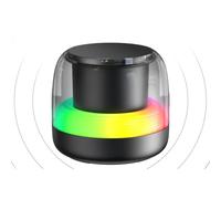 Desktop Speakers, Small Subwoofer Speaker Music Player with RGB Light, Audio Music Player with 7 Preset Gradient Breathing Light for Outdoor Travel Hiking Camping Beach Pool Party