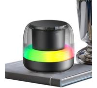 Desktop Speakers - Small Subwoofer Speaker Music Player with RGB Light - Portable Music Player with 7 Preset Gradient Breathing Light for Bedroom Outdoor Travel Party Car Living Room Home Camping