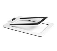 Desktop Speakers Stands For Kanto's YU4, Tilted Steel Damping Foam Padding for Computer PC Tabletop Monitor Speaker Riser (White Hollow)
