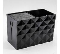 Desktop Stand 1pc Salon Box Hairdressing Combs Organizer Salon Holder Rack for Hair Stylist (Black) Holder