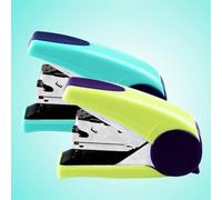 Desktop Staplers-Mini Stapler-40 Sheet Capacity, Fits Into The Palm of Your Hand for Student Office Labor-Saving Multifunctional Stapler(Green+Yellow)