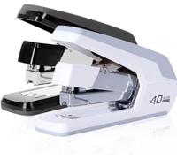 Desktop Staplers-Mini Stapler-Desktop Labor-Saving Stapler Office 20 Sheets Capacity with 1000 Staples for School and Home Students(Black+White)