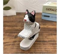 Desktop Staplers-Mini Stapler-Handmade Wood Carving Mini Animal Stapler with 1000 Staples for School Office Stationery Children, 12 Sheets(White)