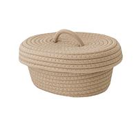 Desktop Storage Box Durable Lightweight Handmade Cotton Rope Sundries Organizer for Home Use, Skin Friendly Bedside Table 1 X Desktop Storage Basket (Khaki)