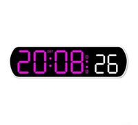 Desktop Table Clock Featuring Dual Alarm, Voice Activation, and Temperature Display for Modern Living (rose red)