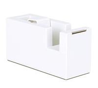 Desktop Tape Dispenser - Silicone Non-Skid Weighted Base Tape Cutter for Office,School and Home Supplies (Pure White)