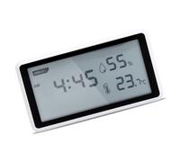 Desktop Temperature Humidity Measurement Meter Large LCD Display Indoor Thermometers Hygrometer Gauge With Time Display Large Screen Hygrometer