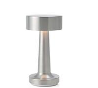 Desktop Touch Lamp,plplaaoo Table Lamp,Retro Design Bar Lamp,Barbell Shaped LED Bar Lamp,Touch Switch LED Rechargeable Bar Night Light for Night Clubs Parties(silver)