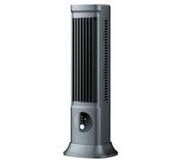 Desktop Tower Fan, 10 Inch Quiet Bladeless Fan, 3D Wide Angle Air, Adjustable Base, Desktop Air Cooler Small Fan with 3 Levels Speed for Bedroom Office