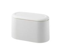 Desktop Trash Bin,Removable Small Garbage Can Tiny Trash Bin Mini Kids Table Waste Bin Pop Up Countertop Wastebasket Counter Garbage Lint Bin for Bathroom Office Kitchen Desk Coffee Table(White)