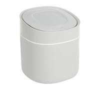 Desktop Trash Can - 1.5L Small Lidded Waste Bin, Compact Space-Saving Container, Durable Construction, Easy Clean Removable Lid | Household Desk Organizer For Bedroom Bathroom Study Room
