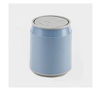 Desktop Trash Can Household Light Luxury Living Room Desk Creative Bedroom Simple Mini Car Storage Bin Waste Paper Basket Indoor trash can(Blue)