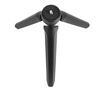 Desktop Tripod, Small Tripod 19cm Black Plastic Portable Adjustable Fill Light Desktop Tripod Table Top Tripod with 1/4 Inch Screw for Mobile Phone Clip and Fill Light