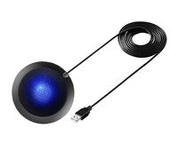 Desktop USB Conference Speakerphone Microphone 360° Omnidirectional Condenser Plug & Play PC Computer Mic Compatible with Mac for PC Laptop Video Conference Recording Chatting