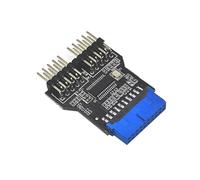 Desktop USB Splitter 19Pin USB2.0 To Two 9Pin USB2.0 Female Port Multipliers For Integration