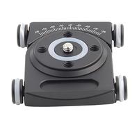 Desktop Video Rail Track Slider, 70 x 85 x 16mm Aluminum Alloy Rubber Black Camera Holder for Dynamic Shots on Platform Ground