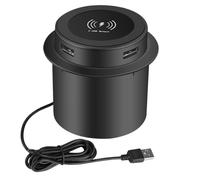 Desktop Wireless Charger, Desktop Wireless Charger, Built-in USB Desktop Smart Charging, Multifunctional Consumer Electronics Smart for Office Counter, Living Room