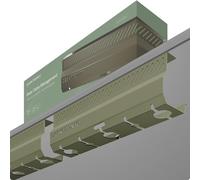 Desktronic Cable Duct Desk Light Green Set of 2 - Stainless Steel Cable Management Desk Cable Duct with 5 Cable Cut-Outs - Easy to Install Cable Organiser - Cable Holder