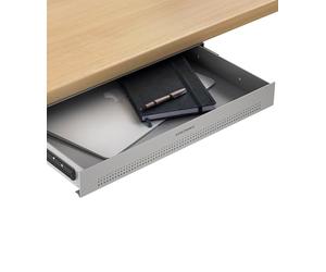 Desktronic Desk Drawer, Hidden Organizer, Under-Desk Storage Drawer, Easy Installation, Space-Saving, Large Capacity, Metal, for Office and Vanity, Durable Construction (Grey)