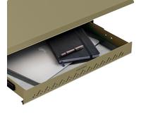 Desktronic Hidden Organizer, Under-Desk Storage Drawer - Easy Installation, Space-Saving, Large Capacity, Metal, for Office and Vanity - Durable Construction (Light Green)