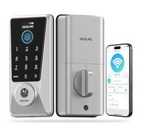 DESLOC WiFi Smart Lock D110 Plus, Built-in Wi-Fi No Hub Needed, Fingerprint Keyless Entry Front Door Lock, Touchscreen Keypad Deadbolt with Backlit, APP Control, Auto Lock, Anti-Peep PIN, BHMA Grade 3