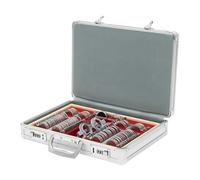 Desnysmf 104 Pcs Trial Lens Set with Case, Metal & Glass Lenses for Optometry, Home Eye Test - Includes Eye Chart, Durable & Portable (Silver)