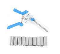 Desnysmf Spring-Loaded Hog Ring Fastener Pliers - 600PC Galvanized Nails Included for Durable Cage Restoration