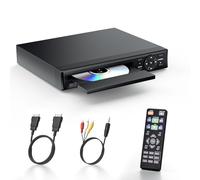 Desobry DVD Player for TV, 1080p HD DVD Player with HDMI, Region Free DVD/CD Player with USB Port, Compact Small DVD Player with AV Output, Resume Playback & Remote