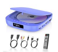 Desobry Mini DVD Player for Smart TV 1080P Region Free DVD Player HDMI with HDMI/RCA Cable and Remote Control Support USB/TF Card Input, Last Memory