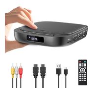 Desobry Mini DVD Player for TV HDMI,1080P HD Multi Region Free DVD Player for Smart TV, Compact Small DVD Player with USB & TF Input, AV Output, Fast Reading & Last Memory Playback (Not Blu-ray)