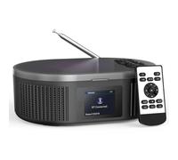 Desobry Portable CD Player with Bluetooth, Big LCD Screen Rechargeable CD/MP3 Player with Speaker, AUX, USB Input, FM Radio/Anti Skip/Remote control, Ideal for Home Car and Seniors
