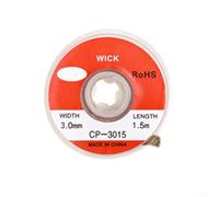 Desoldering Braid Solder Remover 1.5M, Copper Wire Flux- for Tin Absorption Strip for PCB Repair and Electronic Desoldering, High The(CP-3015)