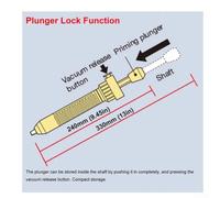 Desoldering for Electronics Repair - 330 mm Vacuum Suction Tool with Heat-Resistant ABS+Metal Construction, Spring-Loaded Plunger, 13 in Long Solder