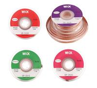 Desoldering Wick, 4 PCS Solder Wick Copper Solder Removal Braid 2mm 2.5mm 3mm 3.5mm Low Residue No-Clean Electronic Desoldering Wire