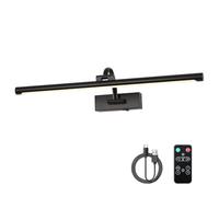 DESOOP Dimmable Black Picture lights with Remote and Timer Wireless Art lights Rechargeable Gallery lighting for Canvas Portrait 24'' Inch 5W Warm White