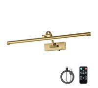 DESOOP Wireless Picture Lights with Remote Rechargeable Brass Gallery Lighting Battery Operated Art Lights over Frame Portrait 5W 24'' Inch Warm White